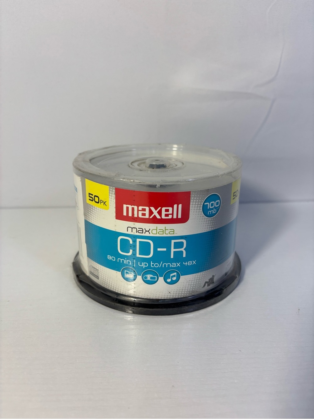 NEW! Maxell MaxData CD-R 50 Pack 700MB 80 Min 48x Blank Recordable Discs